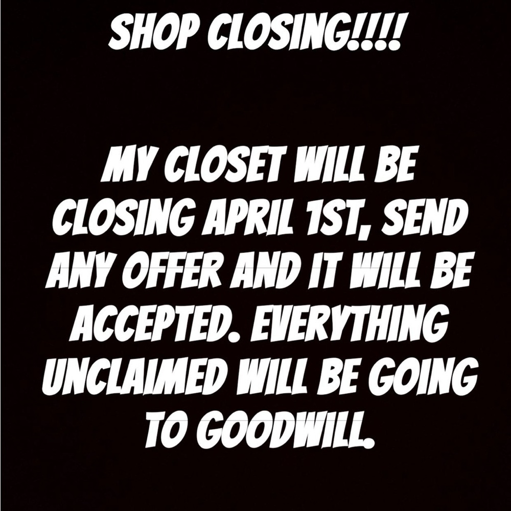 Shop Closing Announcement